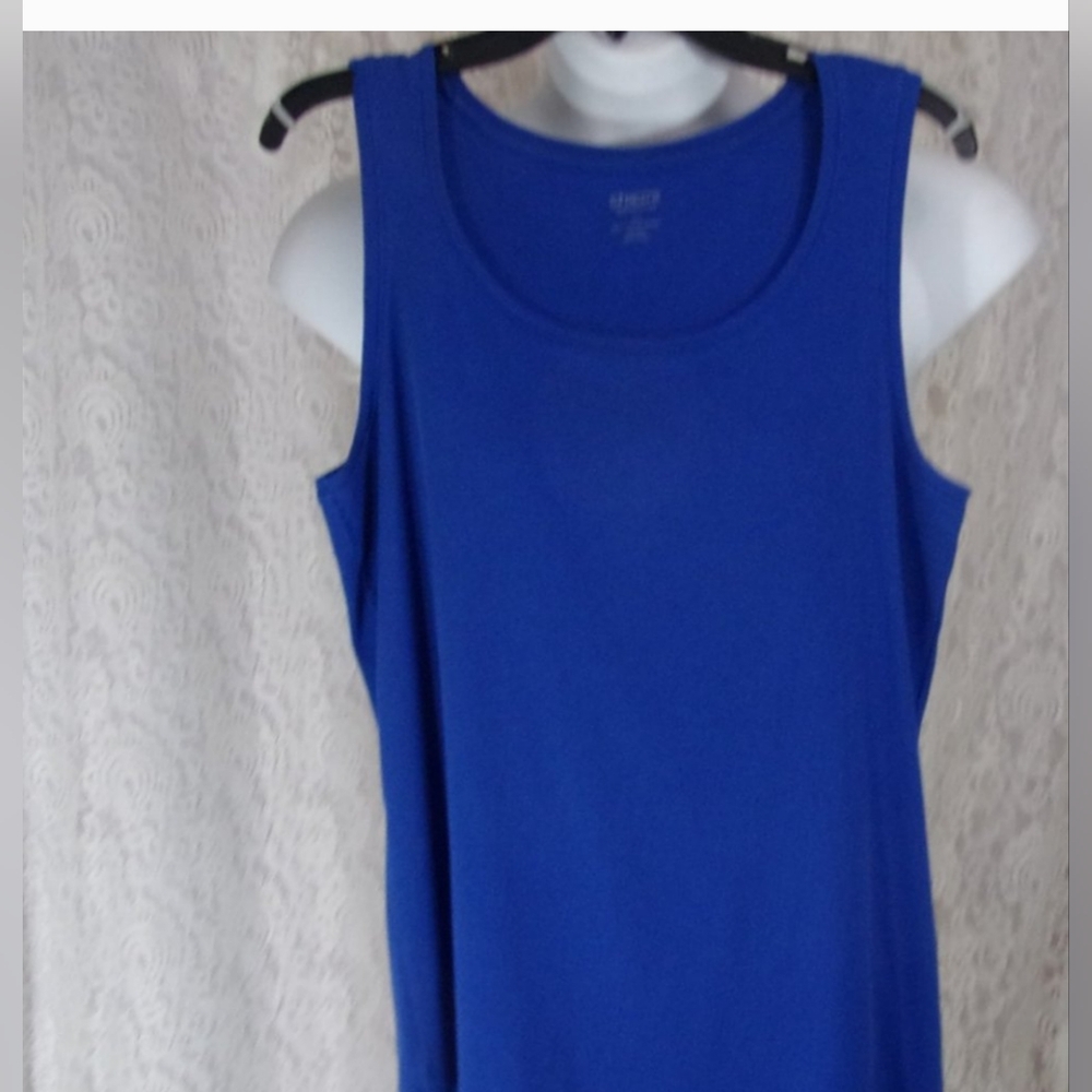 Chico's Sapphire Stretch  Blue Tank Top Nwot